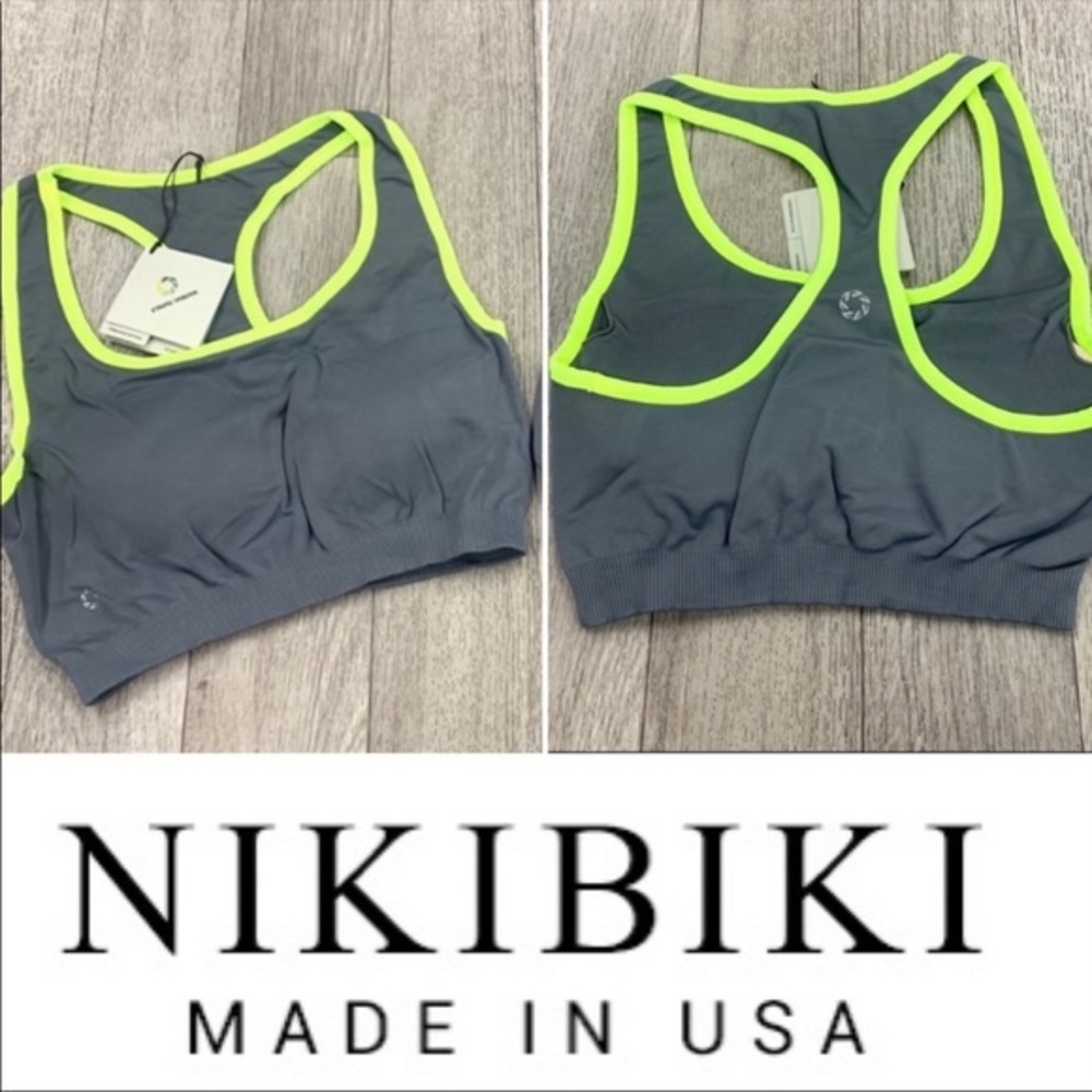 Nikibiki Gray Sports Bra Active Yoga wear …